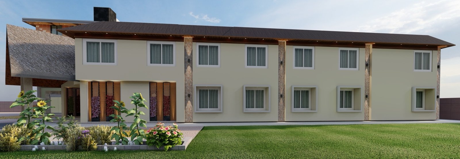 Raghav Resort entrance elevation